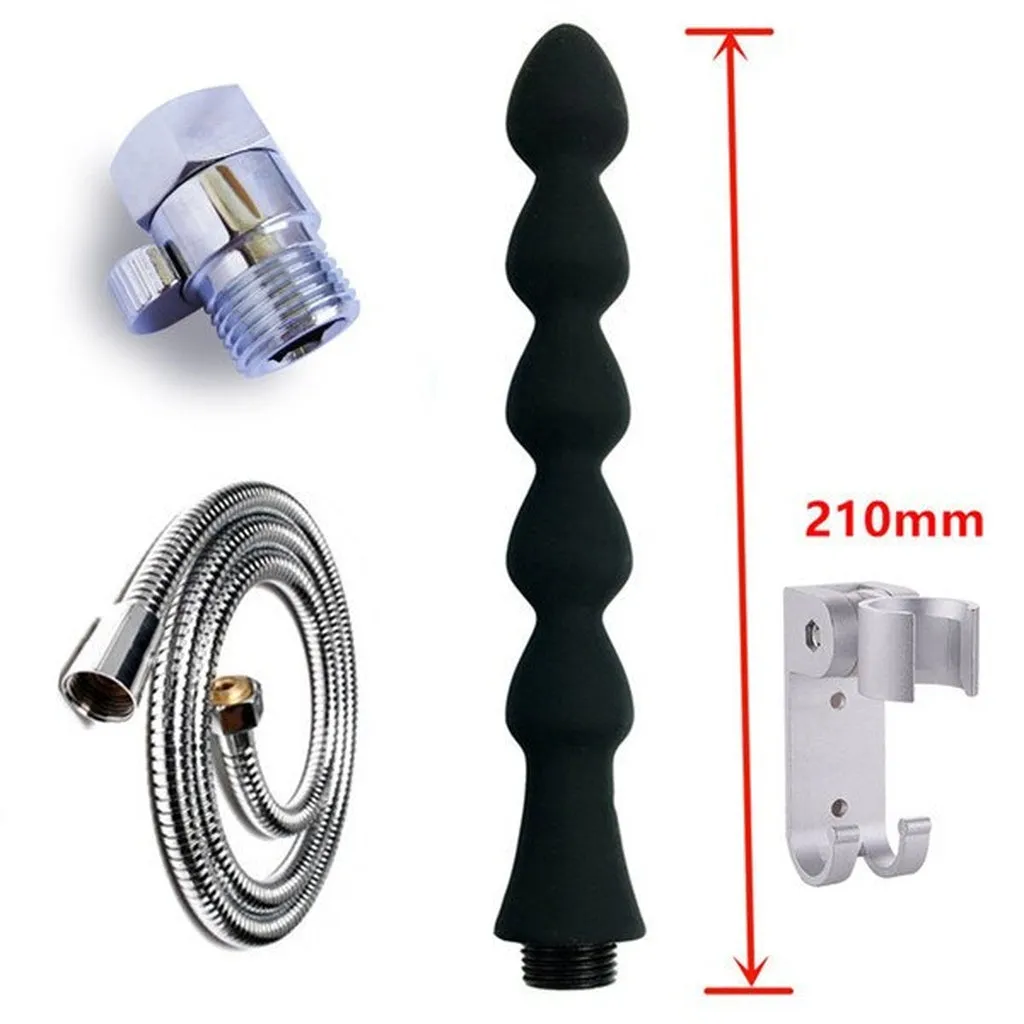 Silicone Enema Shower Nozzle for Healthy Rectal Anal Syringe Douche System Vaginal Cleansing Shower Head Anal Enema Cleaner