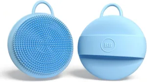 Silicone Scrubber - Blue Exfoliating Body Scrubber with Handle, Shower Brush & Bath Sponges for Personal Care