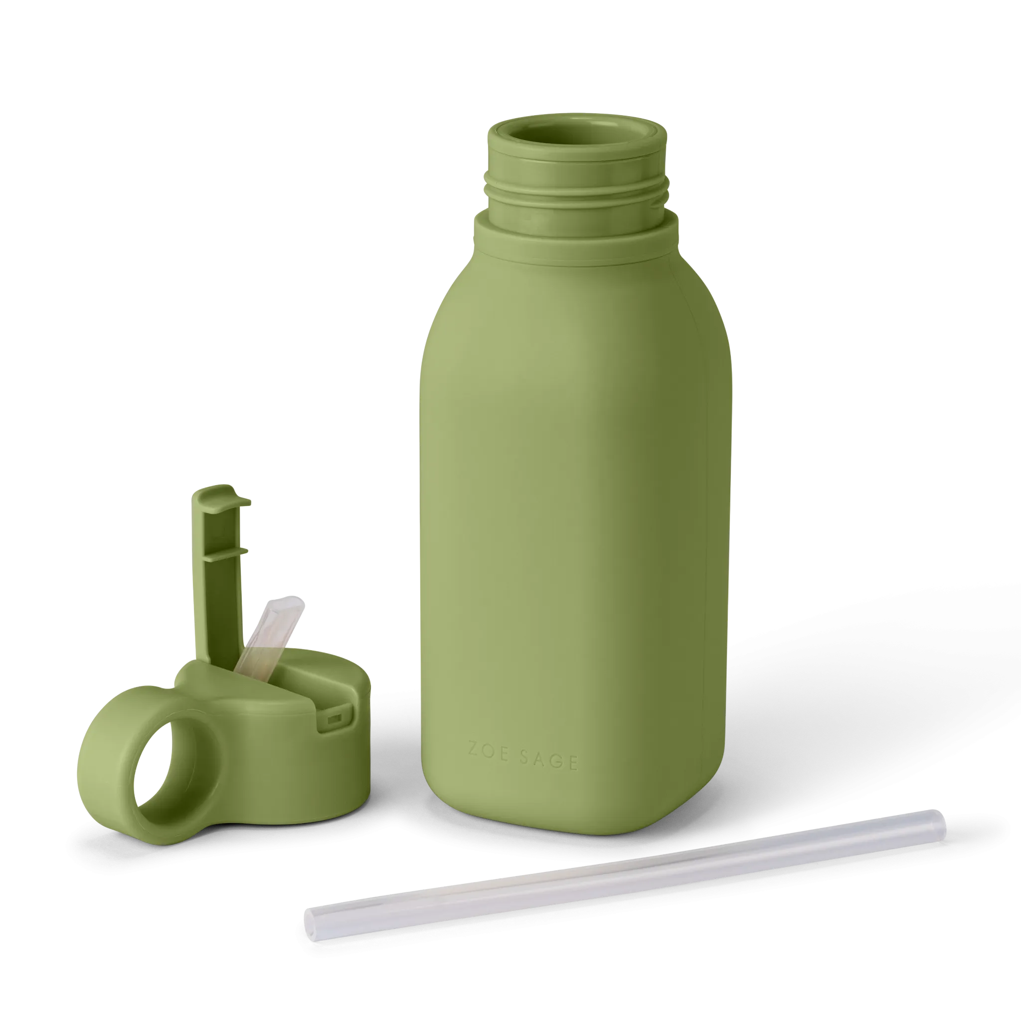 Silicone Water Bottle 450ml | Sage Green
