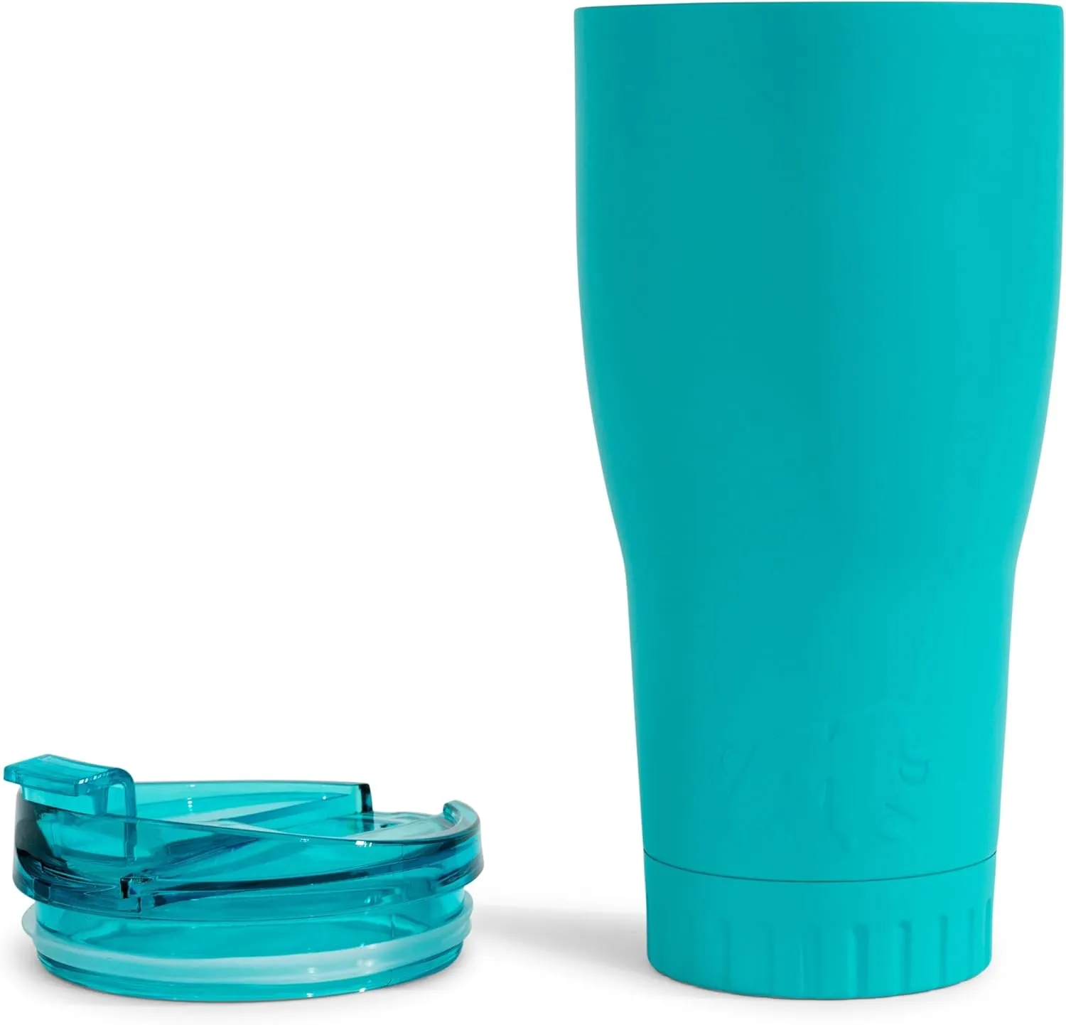 Silver Buffalo Double Walled Vacuum Insulated Stainless Steel Tumbler With Flip Top Lid Keeps Hot and Cold, Travel Coffee Mug Leakproof Lid, 30 Ounces, Matte Teal Blue