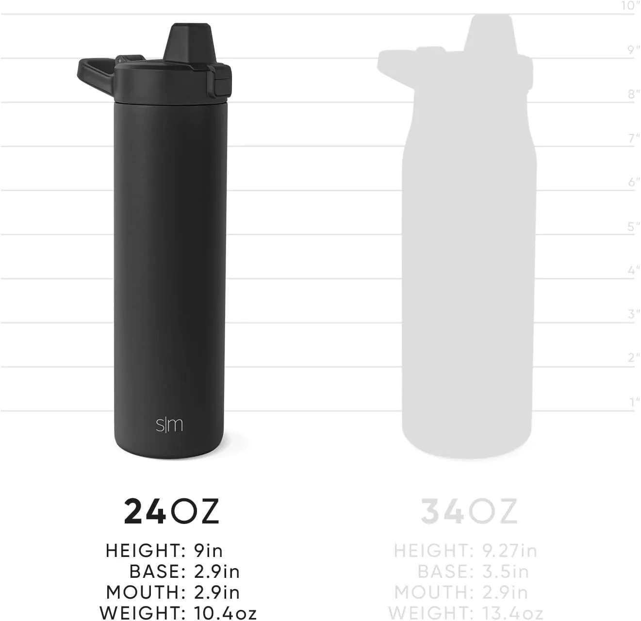 Simple Modern Filtered Water Bottle | Insulated Stainless-Steel Carbon Filter Travel Water Bottles | Reusable for Clean Drinking Water On The Go | 24oz, Winter White