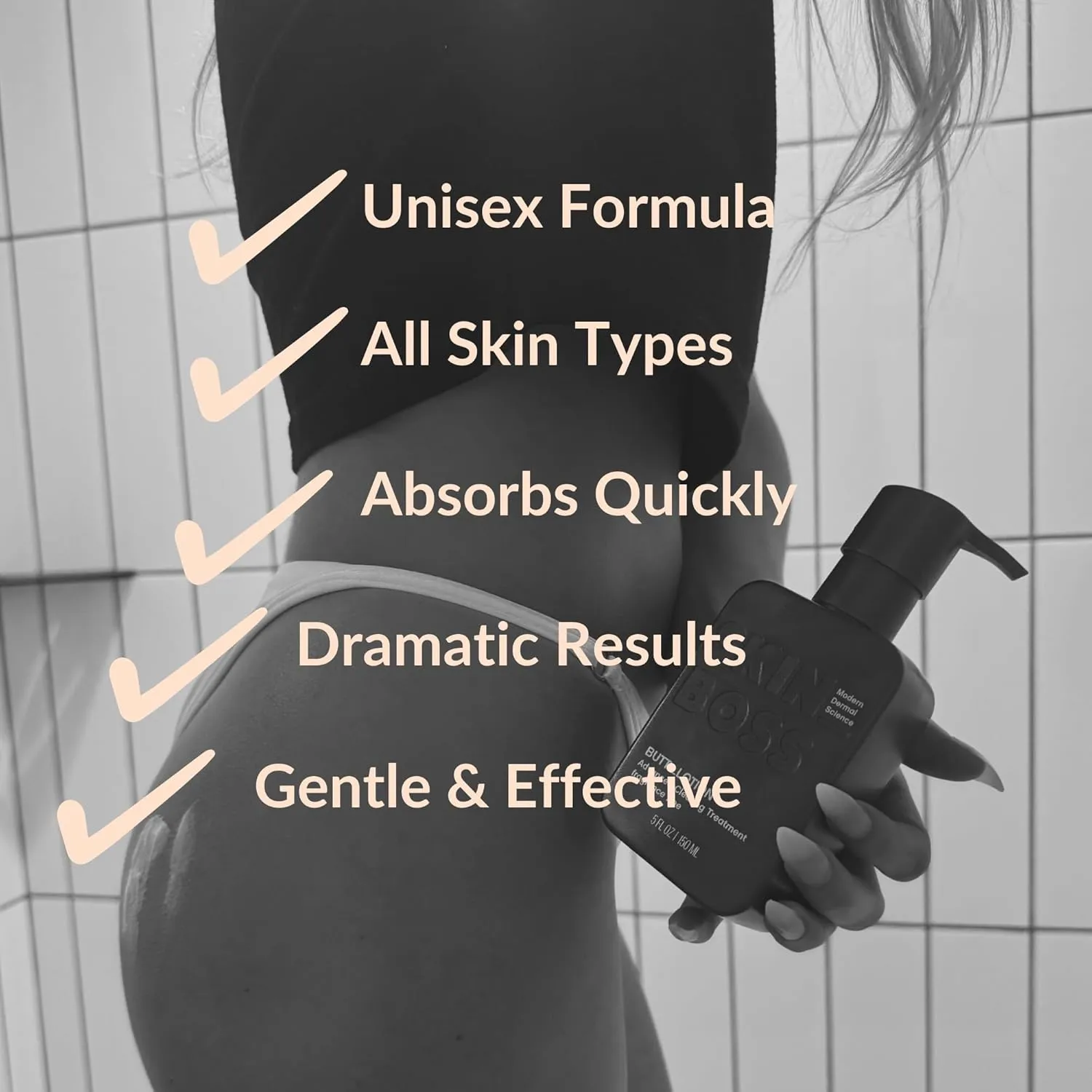 Skin Boss Clearing Lotion for Body, Back, Bum & ExfoliMATE Magic Exfoliating Shower Cloth Bundle – Pimple Treatment for Women & Men, Clear Skin Formula, Soothing Lotion – 5 Fl Oz - Pocket 2.0, Green