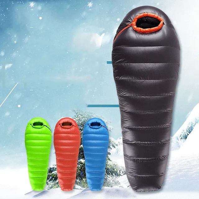 Sleeping Bag Outdoor Camping Mummy Bag for Adults 3-13 °C Single Duck Down Thermal Warm Portable Windproof Durable 180 cm Winter Autumn / Fall for Camping / Hiking Camping / Hiking / Caving