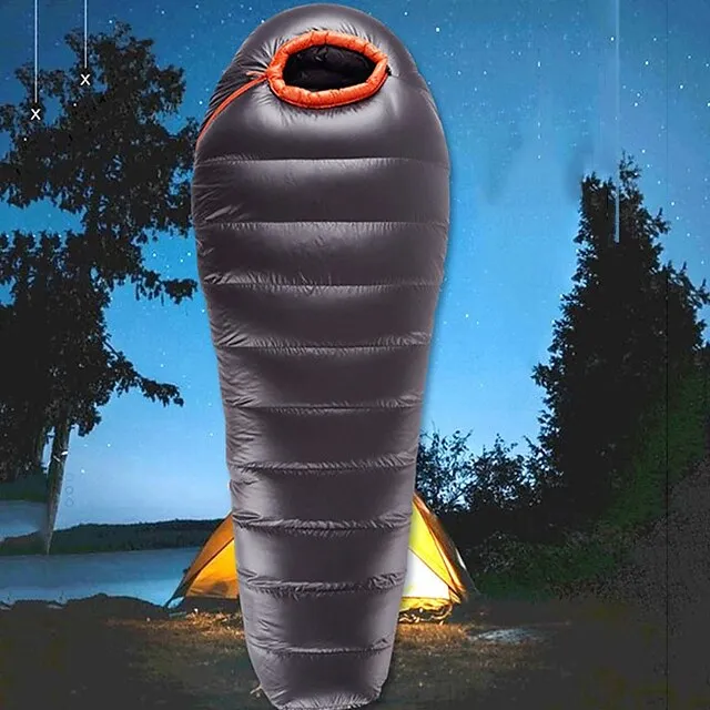 Sleeping Bag Outdoor Camping Mummy Bag for Adults 3-13 °C Single Duck Down Thermal Warm Portable Windproof Durable 180 cm Winter Autumn / Fall for Camping / Hiking Camping / Hiking / Caving