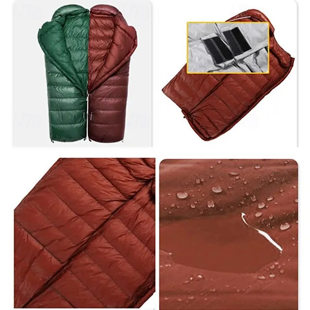 Sleeping Bag Outdoor Camping Mummy Bag for Adults 3-13 °C Single Duck Down Thermal Warm Portable Windproof Durable 180 cm Winter Autumn / Fall for Camping / Hiking Camping / Hiking / Caving