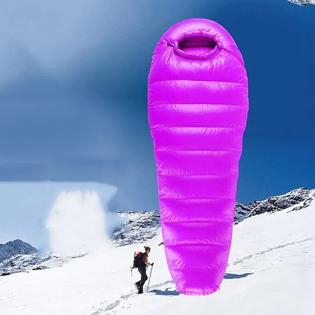 Sleeping Bag Outdoor Camping Mummy Bag for Adults 3-13 °C Single Duck Down Thermal Warm Portable Windproof Durable 180 cm Winter Autumn / Fall for Camping / Hiking Camping / Hiking / Caving