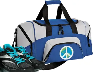 SMALL Peace Sign Travel Bag World Peace Gym Workout Bag