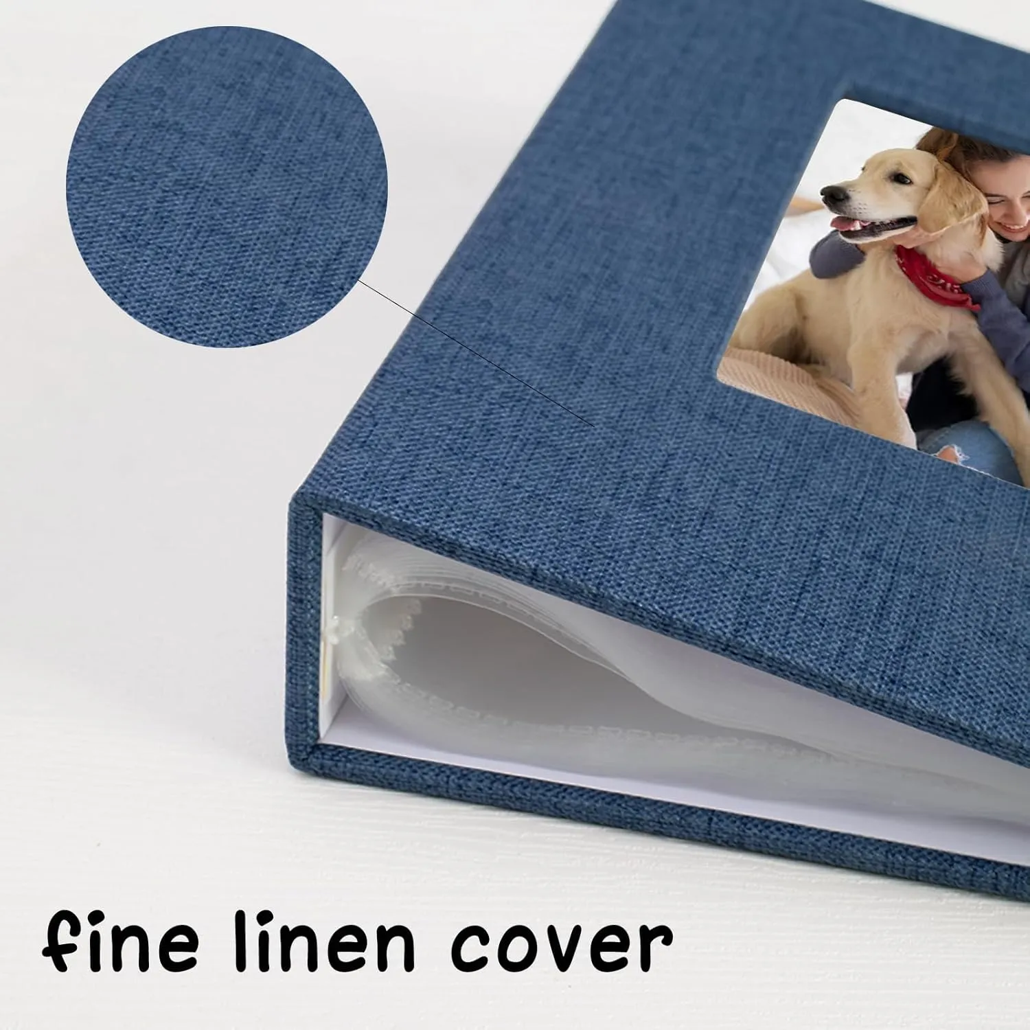 Small Photo Album 5x7 Linen Picture Book, Each Mini 26-Page Album Holds 52 Photos, Art Presentation Folder for Postcards & Picture Storage
