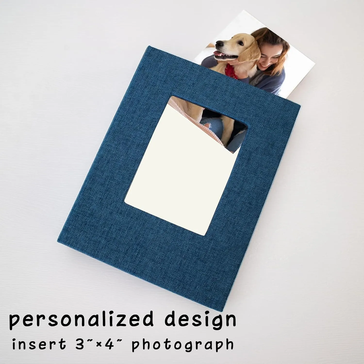 Small Photo Album 5x7 Linen Picture Book, Each Mini 26-Page Album Holds 52 Photos, Art Presentation Folder for Postcards & Picture Storage
