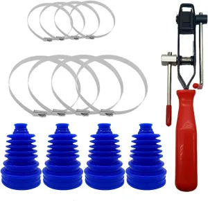 Small Shaft Universal CV Boot Kit,Upgrade Thick Silicone Constant Velocity Joint Gaiter Boot(Blue)