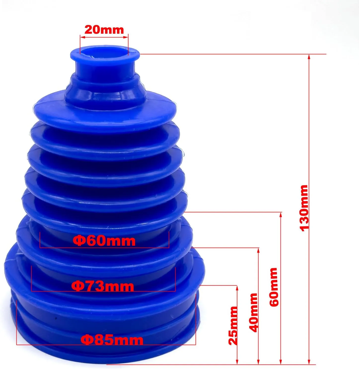 Small Shaft Universal CV Boot Kit,Upgrade Thick Silicone Constant Velocity Joint Gaiter Boot(Blue)