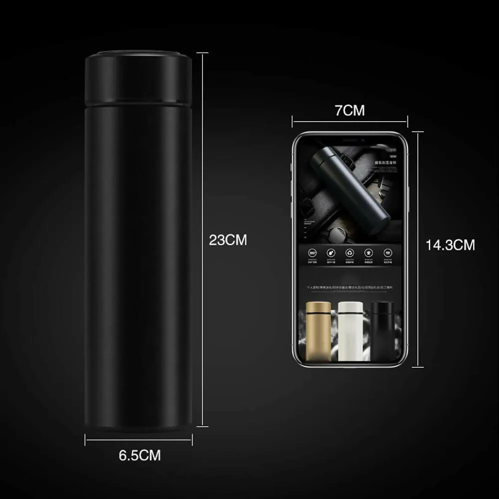 Smart LED Temperature Bottle: Stainless Steel Vacuum Flask for Hot & Cold, Leakproof Travel & Fitness Use