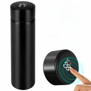 Smart LED Temperature Bottle: Stainless Steel Vacuum Flask for Hot & Cold, Leakproof Travel & Fitness Use