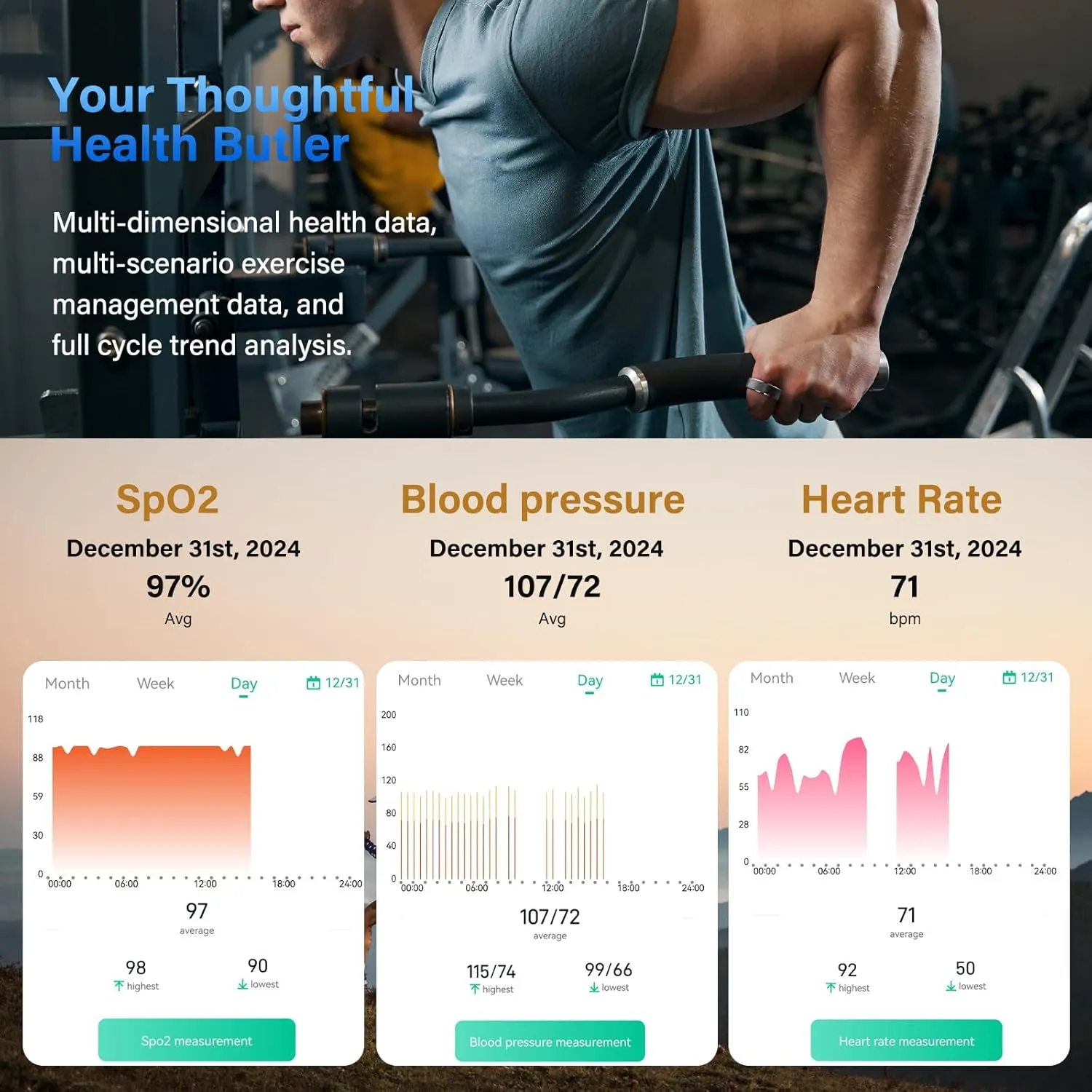 Smart Ring Fitness Tracker Ring for Men Women - Health Heart Rate Ring with Motion Tracking, Sleep Monitor, and Oximetry, No Subscription Fee, Family Care, Remote Photography, IP68 Waterproof(9#)