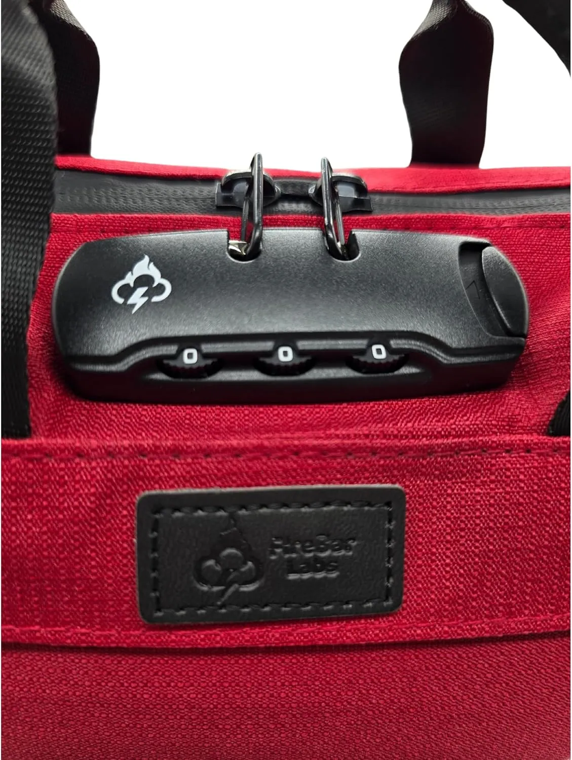 Smell Proof Duffle Bag with Anti Theft Combo Lock, Removable Shoulder Strap, Water Resistant, Ultra Durable Double Gasket Zippers   Premium Hardware (Ruby Red, 9-Inch (9" x 5" x 4"))