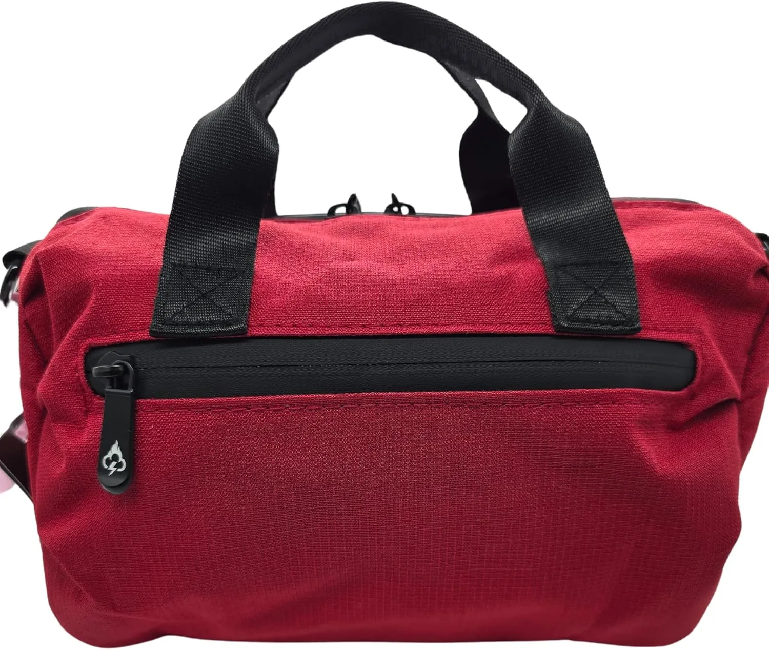 Smell Proof Duffle Bag with Anti Theft Combo Lock, Removable Shoulder Strap, Water Resistant, Ultra Durable Double Gasket Zippers   Premium Hardware (Ruby Red, 9-Inch (9" x 5" x 4"))