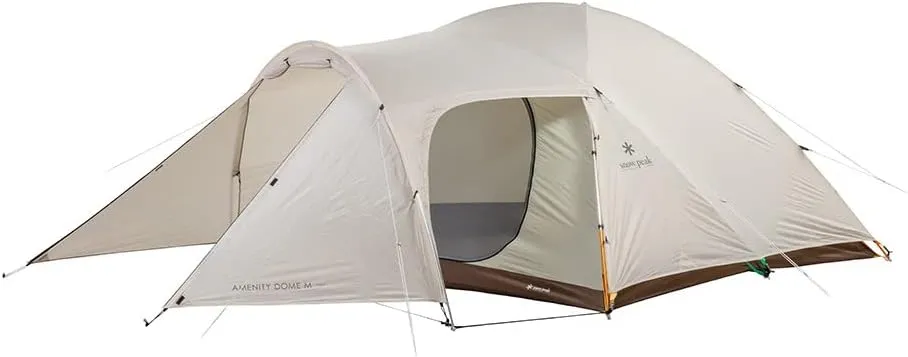 Snow Peak Amenity Dome Tent, Comfortable, Outdoor Adventure, Camping, Three Seasons, Outer Vestibule, Removeable Rainfly, Ivory
