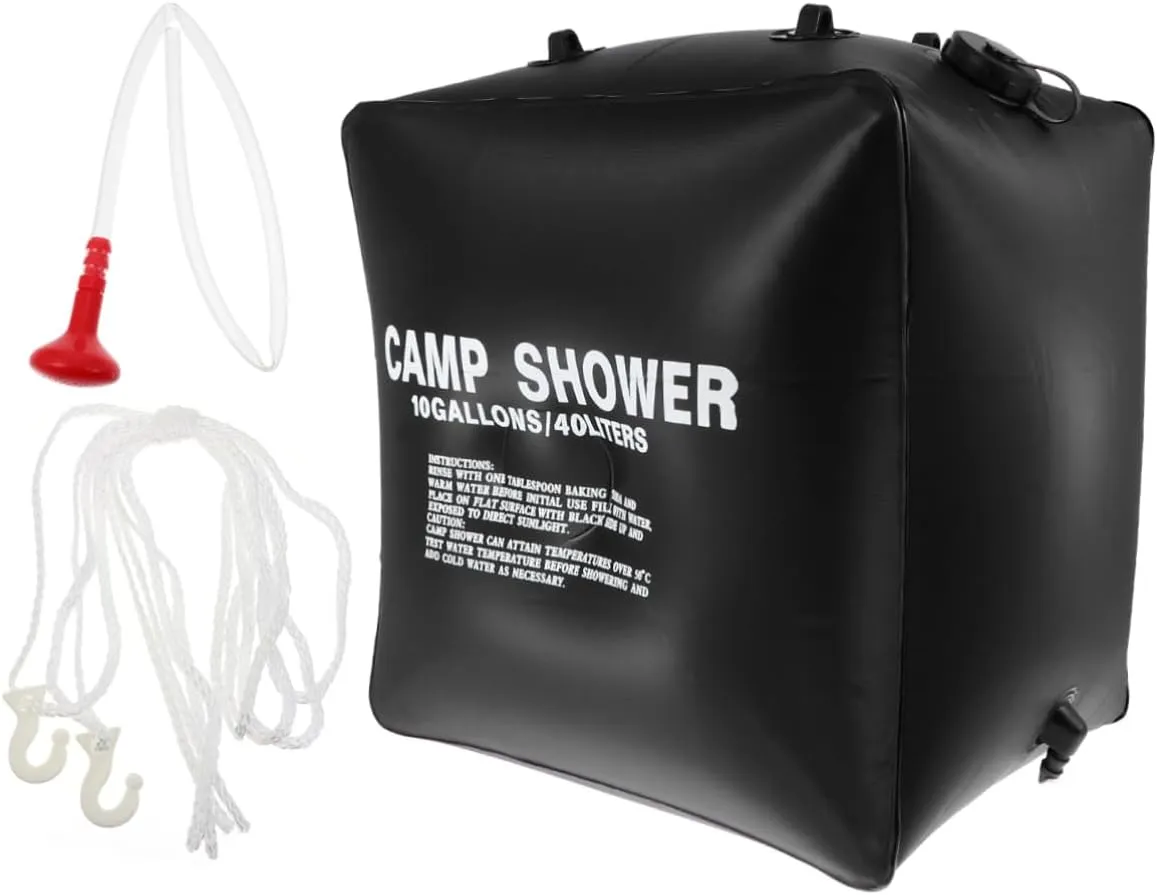 Solar Heated Outdoor Shower 40l Camping Portable Shower Bag for Campers Travelers