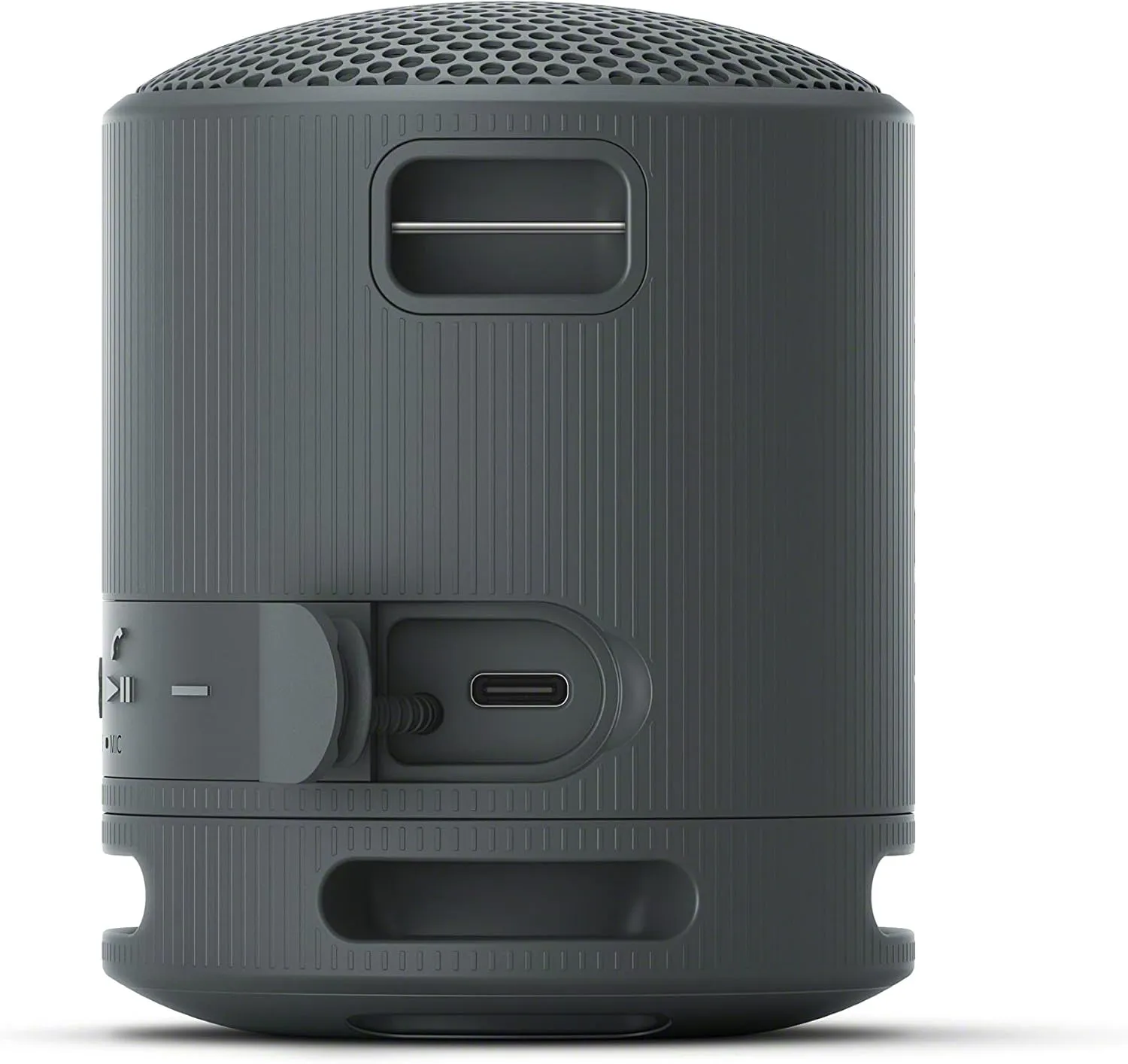 Sony SRS-XB100 Wireless Bluetooth Portable Lightweight Super-Compact Travel Speaker, Durable IP67 Waterproof & Dustproof Shower Speaker, 16 Hour Battery, Versatile Strap, & Hands-free Calling, Black