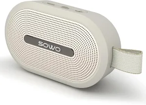 SOWO Wireless Portable Small Speaker, Ultra Magnetic Bluetooth Speaker for Golf Cart, Coverless IP67 Waterproof, 24 H Playtime, Pro Sound, Clip On Design for Outdoor, Indoor - White