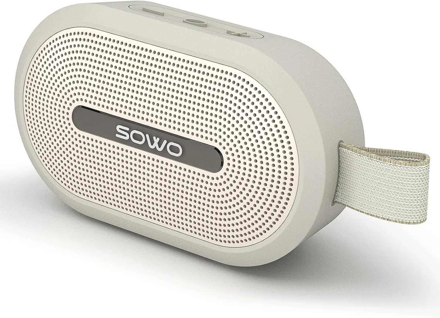 SOWO Wireless Portable Small Speaker, Ultra Magnetic Bluetooth Speaker for Golf Cart, Coverless IP67 Waterproof, 24 H Playtime, Pro Sound, Clip On Design for Outdoor, Indoor - White