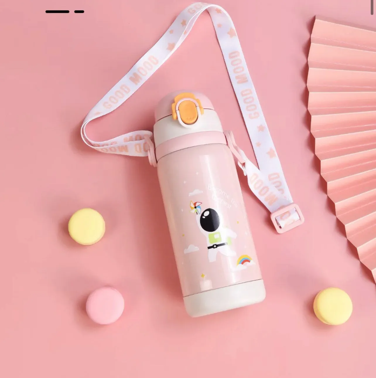 Space Vacuum Flask with 2 Caps