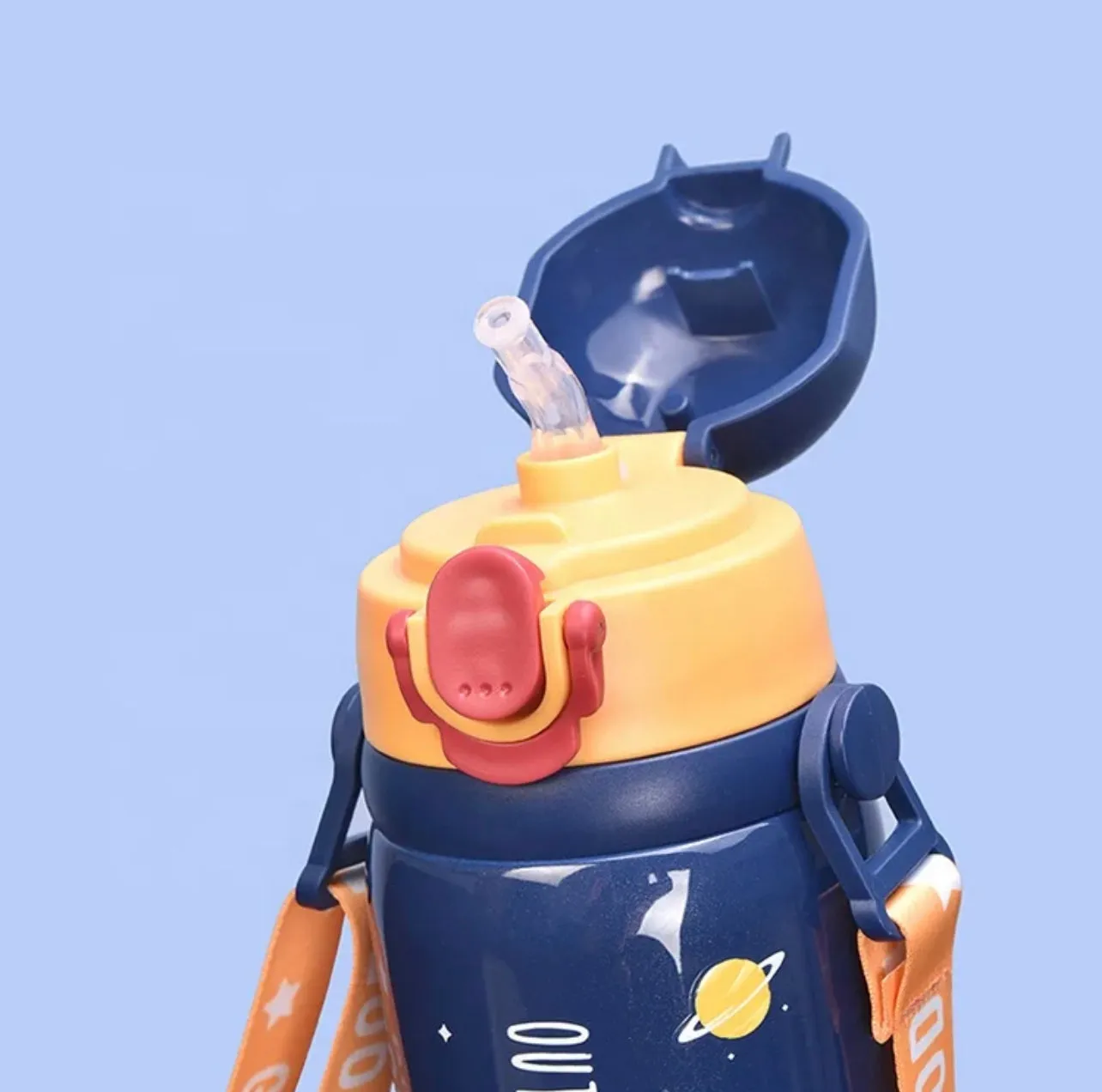 Space Vacuum Flask with 2 Caps