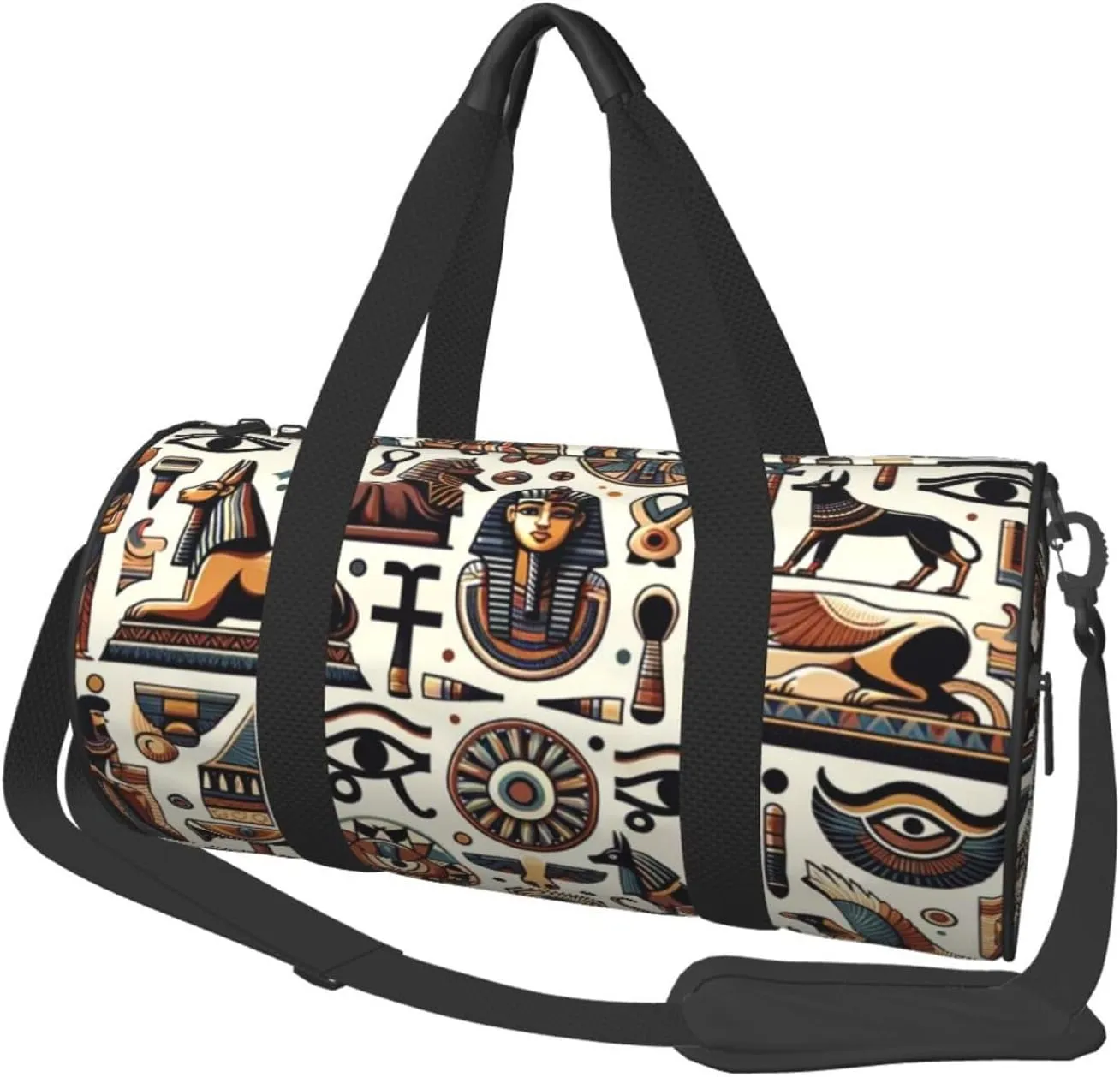 Sports Duffel Bag Ancient-Egypt-Art Foldable Travel Tote Bag Weekender Sleepover Carry On Bag