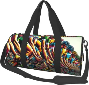 Sports Duffel Bag France-Bike-Movement Foldable Travel Tote Bag Weekender Sleepover Carry On Bag