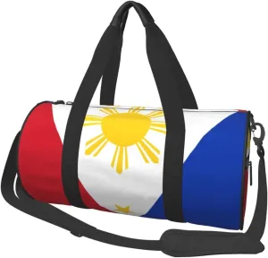Sports Duffel Bag Philippine-Flag-Proud Foldable Travel Tote Bag Weekender Sleepover Carry On Bag