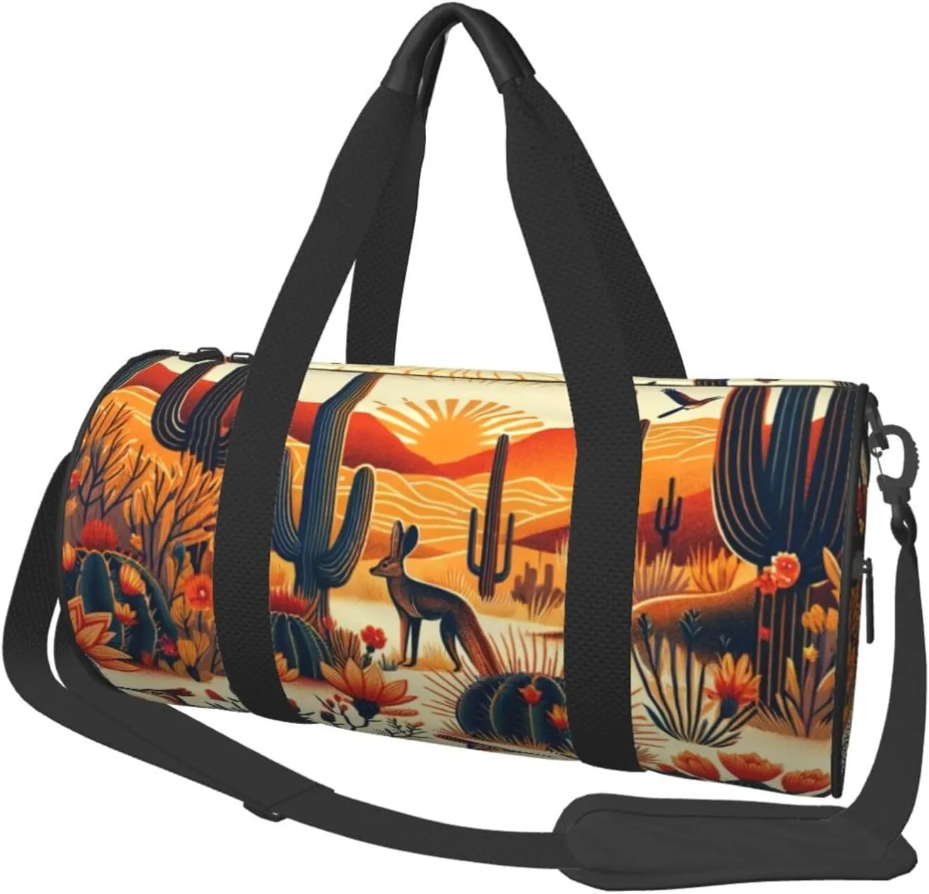 Sports Duffel Bag Sonoran-Sunrise-Arizona Foldable Travel Tote Bag Weekender Sleepover Carry On Bag