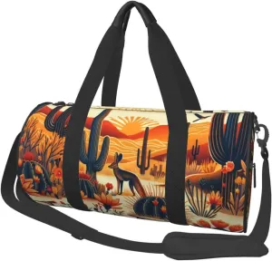 Sports Duffel Bag Sonoran-Sunrise-Arizona Foldable Travel Tote Bag Weekender Sleepover Carry On Bag