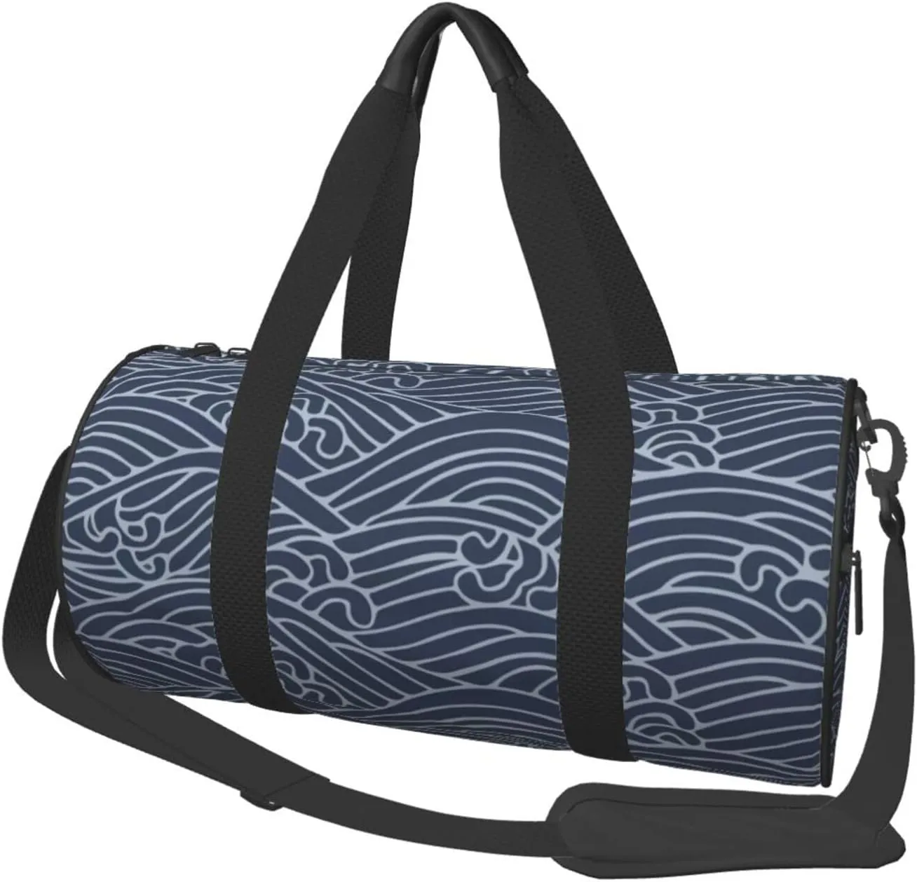 Sports Duffel Bag Tsunami-Big-Waves-Japen-Culture Foldable Travel Tote Bag Weekender Sleepover Carry On Bag