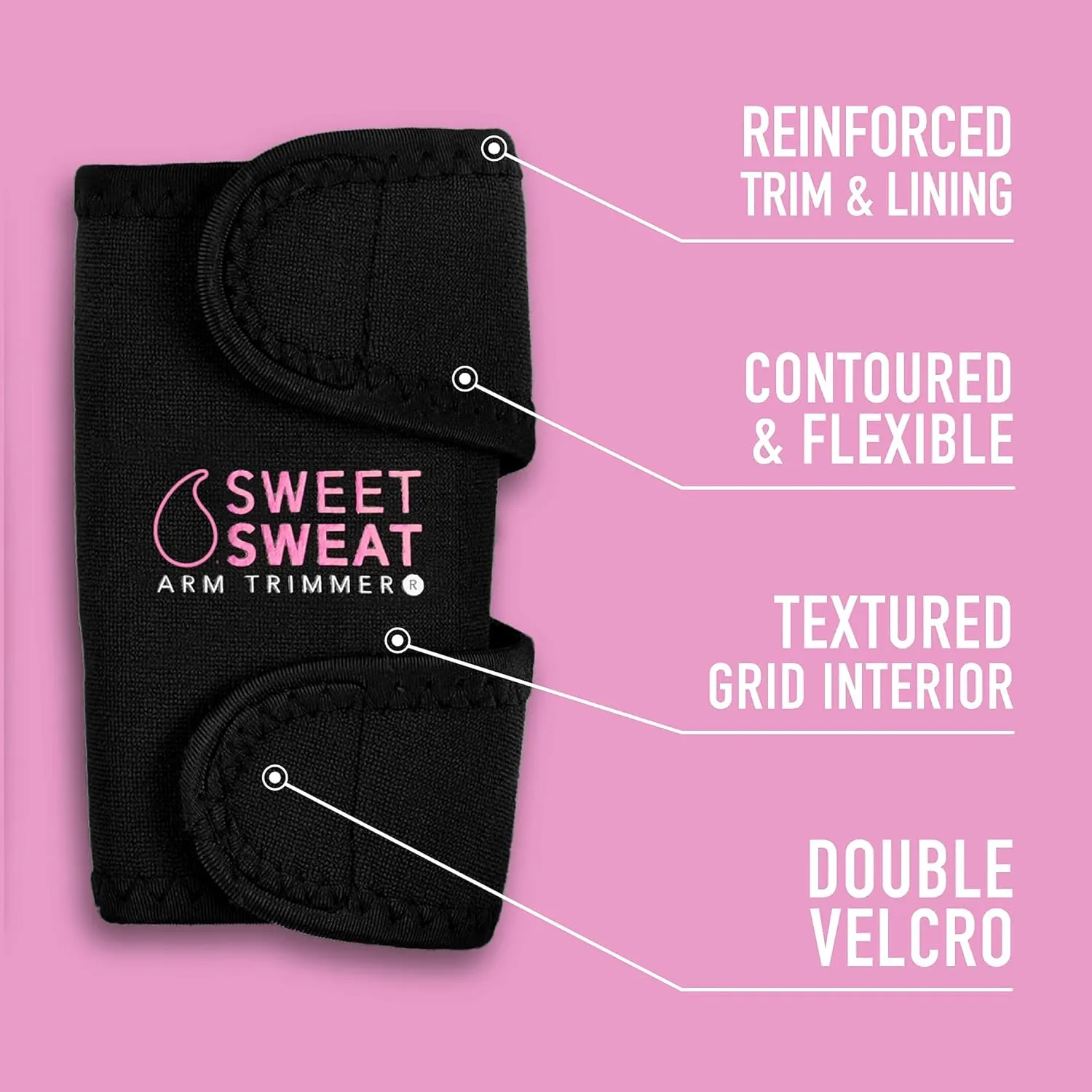 Sports Research Sweet Sweat Arm Trimmers for Men & Women | Increases Heat & Sweat Production to The Bicep Area