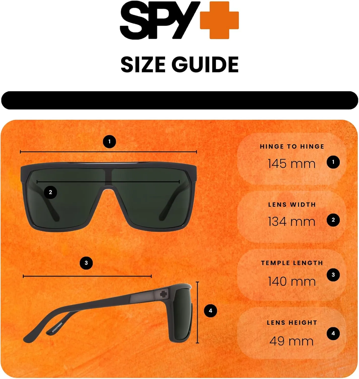 SPY FLYNN Square Sunglasses for Men   BUNDLE with Designer iWear Eyewear Kit