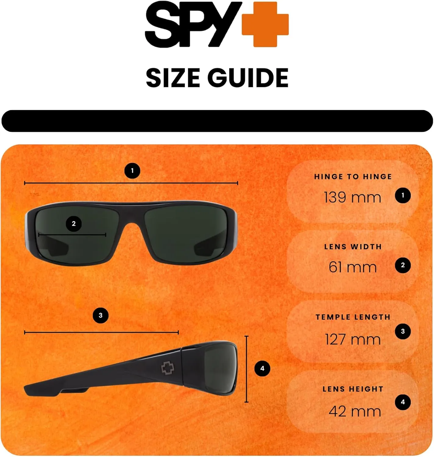SPY Logan Rectangular Sunglasses for Men   BUNDLE with Designer iWear Eyewear Kit