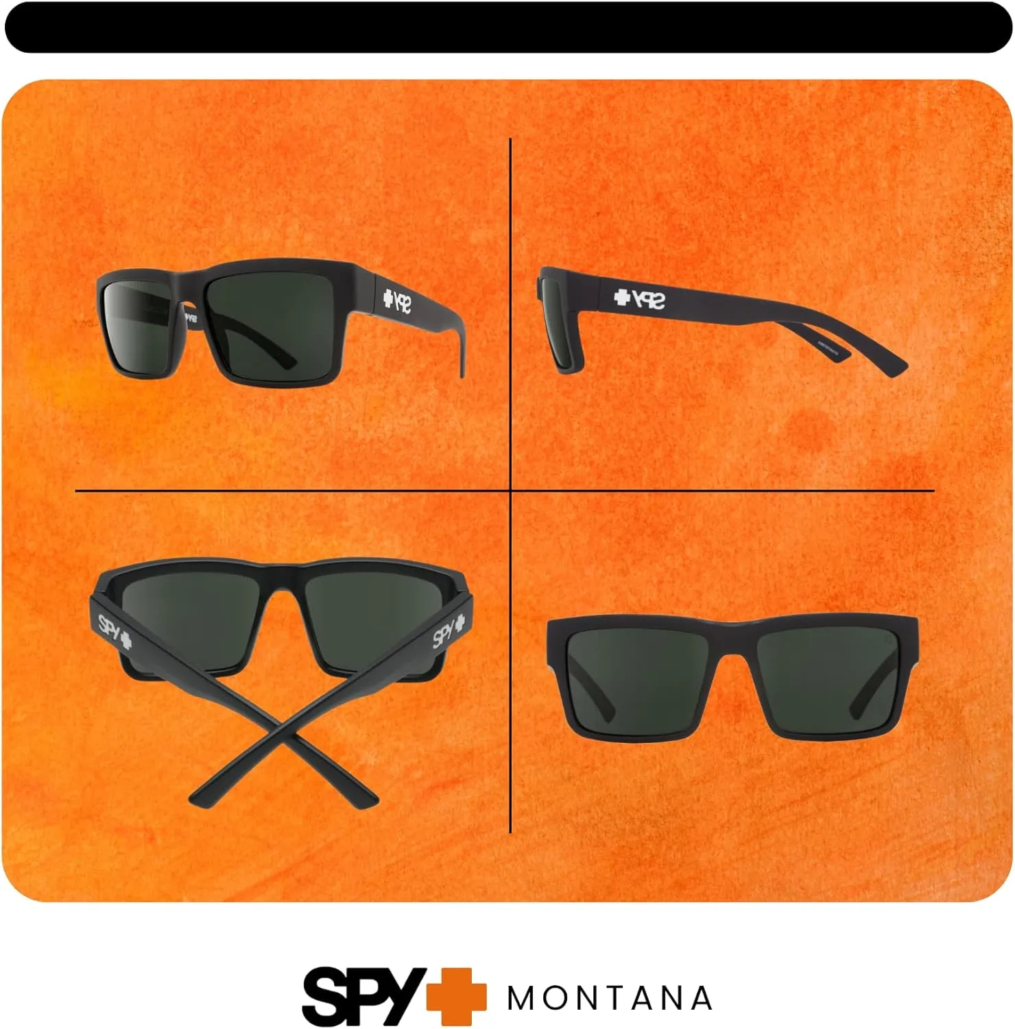SPY Montana Square for Men   BUNDLE with Designer iWear Eyewear Kit Sunglasses for Men