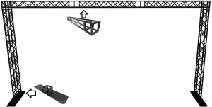 SQUARE BLACK BOX TRUSS GOAL POST ARCH KIT 19.7FT Width Mobile Portable DJ Lighting System Metal Arch