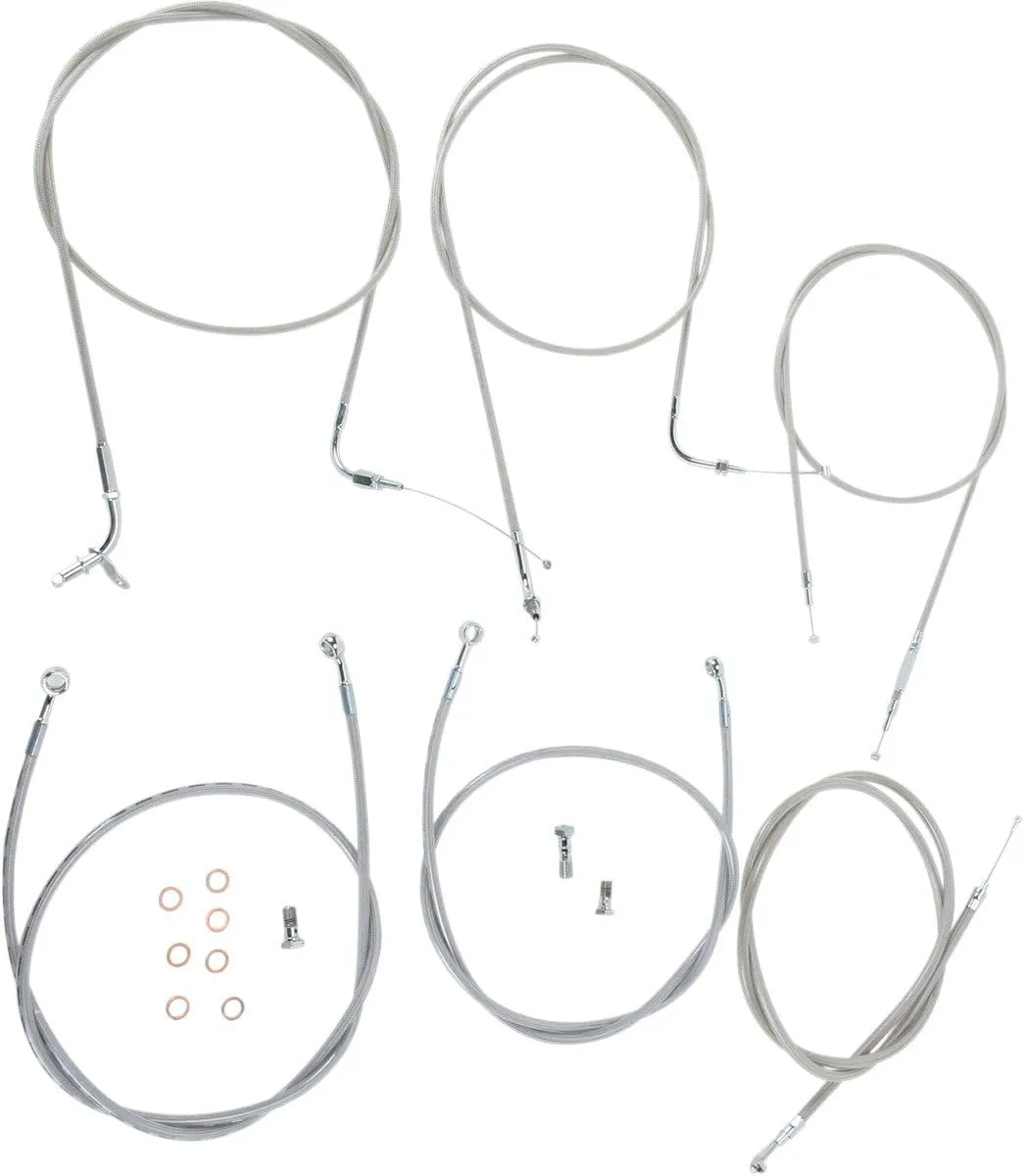 Stainless Handlebar Cable and Line Kit for 18"-20" Bars BA-8042KT-18