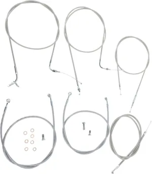 Stainless Handlebar Cable and Line Kit for 18"-20" Bars BA-8042KT-18