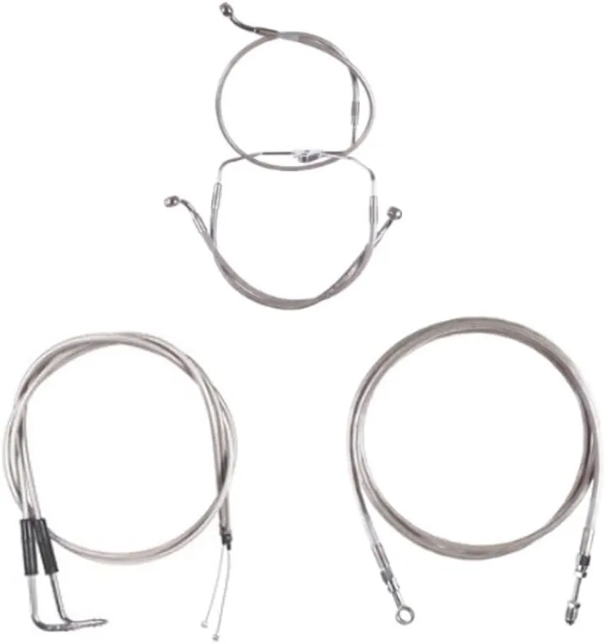 Stainless Line Bsc Kit 14" Apes 2007 Harley Screaming Eagle models w/Cruise