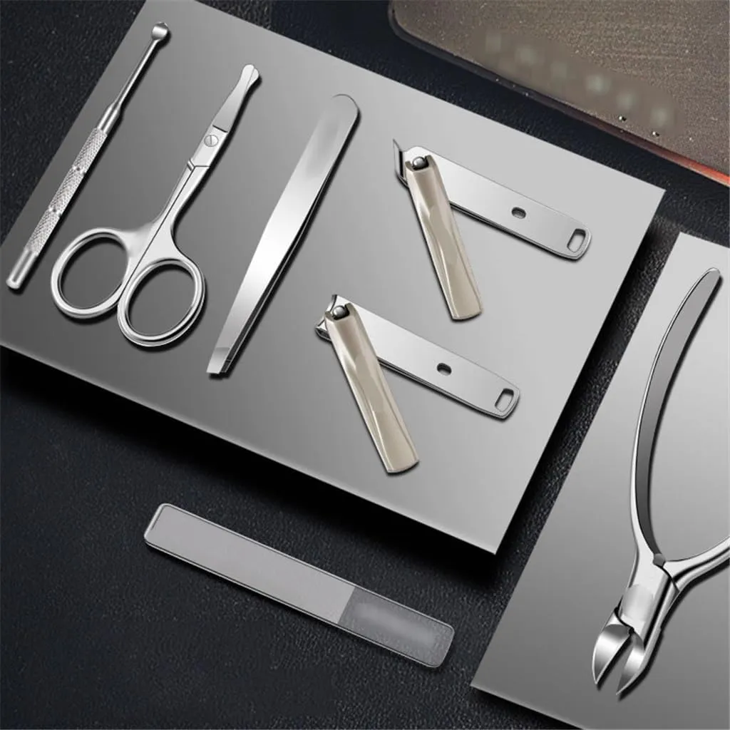 Stainless Steel 7 Piece Nail Clipper Set Scissors Pliers Manicure Nail Tools for Home Use