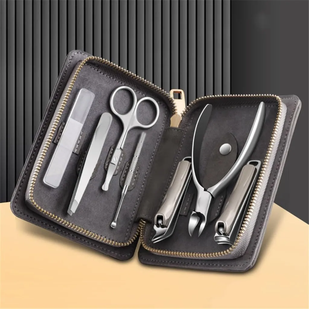 Stainless Steel 7 Piece Nail Clipper Set Scissors Pliers Manicure Nail Tools for Home Use