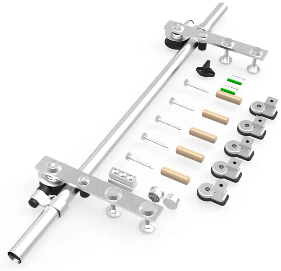 Stainless Steel Sliding Barn Door Hardware Kit CCJH New-Shaped