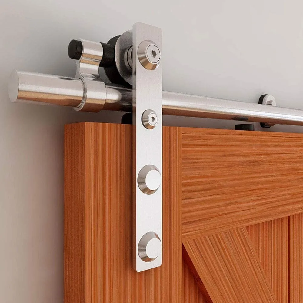 Stainless Steel Sliding Barn Door Hardware Kit CCJH New-Shaped