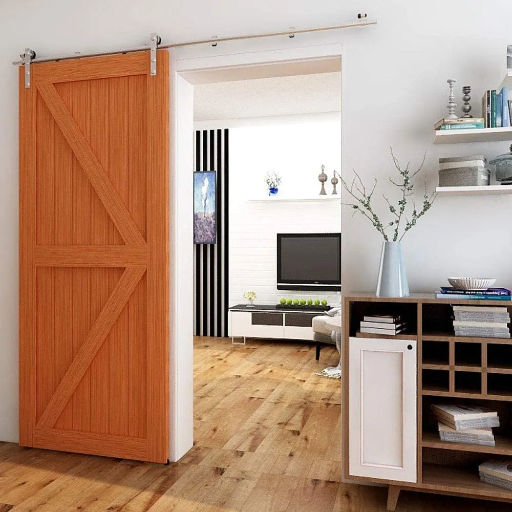 Stainless Steel Sliding Barn Door Hardware Kit CCJH New-Shaped