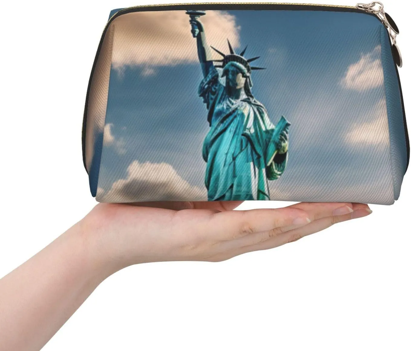Statue Of Liberty In Nyc Travel-Ready Toiletry Bag, Compact Makeup Organizer For Women