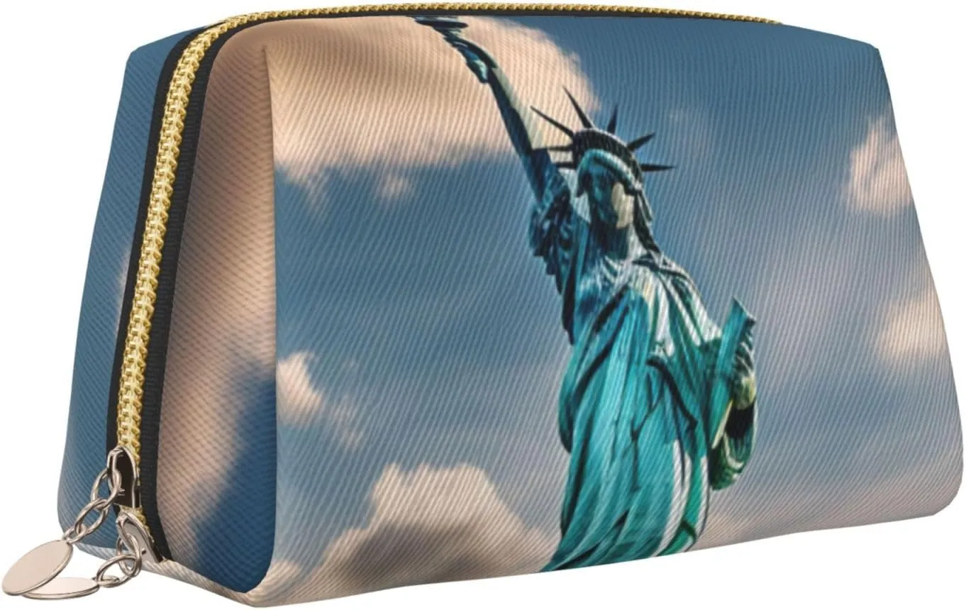 Statue Of Liberty In Nyc Travel-Ready Toiletry Bag, Compact Makeup Organizer For Women