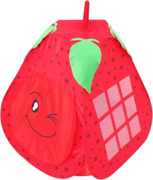 Strawberry Tent Portable Playhouse for Age Foldable Indoor Castle Material for Imaginative Play Easy to Clean Fun Design for