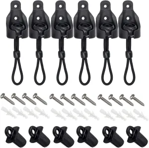 Sunshade Replacement Accessories, Bungee Jumping kit and Cover end 3 Sets, Suitable for Coolaroo External Roller Blinds and Cordless Roller Blinds (Black)